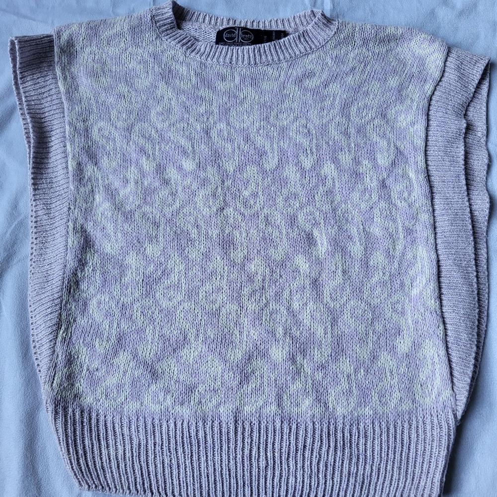 Silk, Linen, Rabbit Angora Blend Sweater Vest Size Large 90s Y2K Academia